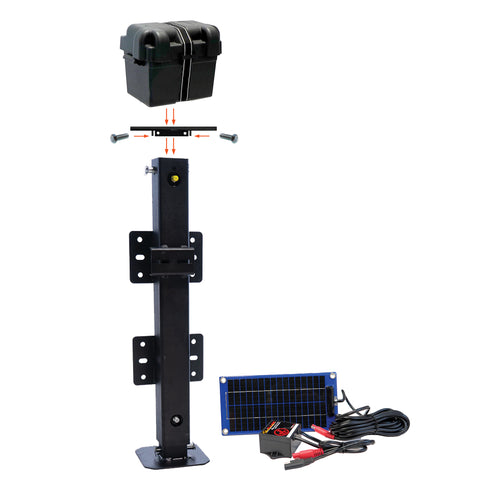 Solar Panel Kit for AJ Hydraulic Trailer Jacks - view 1